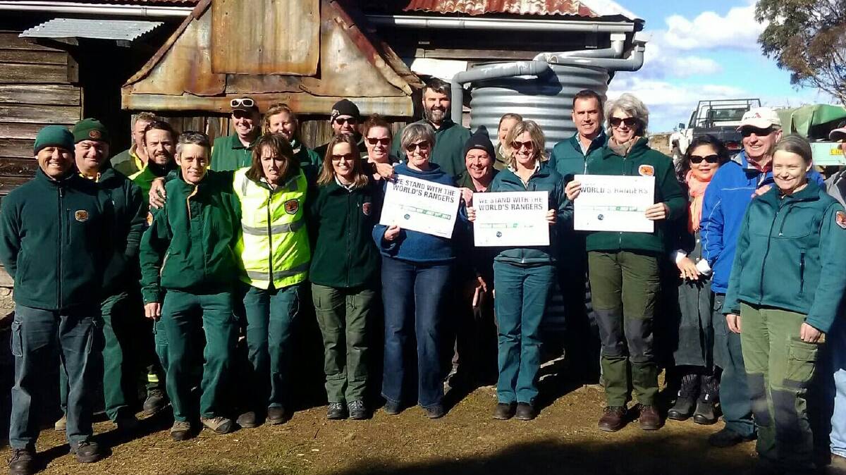 National Parks staff on the Sapphire Coast farewell Helen Carey and commemorate World Ranger Day at Alexanders Hut.
