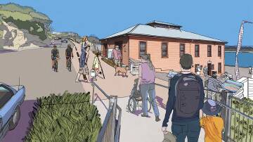 A concept drawing of a renewed Tathra Wharf precinct now on public exhibition.