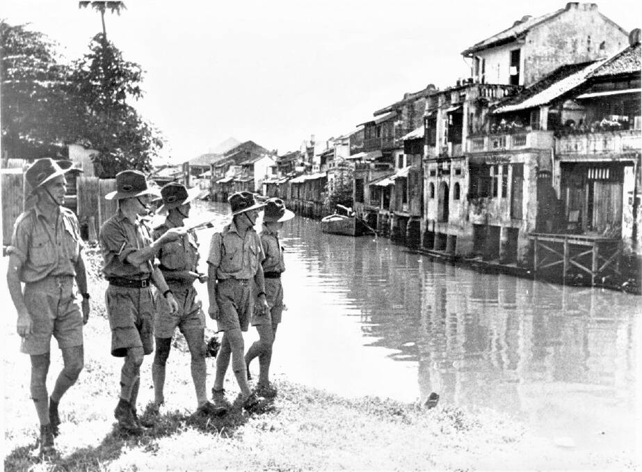 TIMES OF WAR: Bill Whyman and his mates in Singapore before the city was captured by the Japanese and they were taken prisoner. Photo: Supplied 