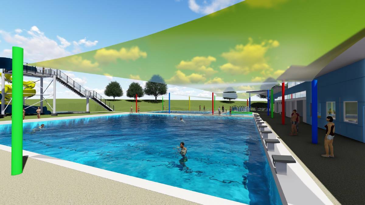 Image of the draft Bega Pool concept plan