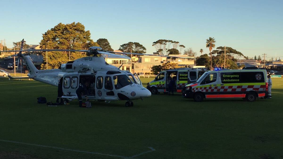 Bermagui car crash, driver airlifted to hospital