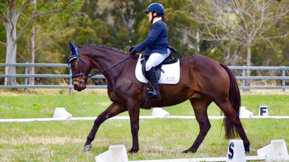 Jo Freebody and KA Rosco compete in the 2016 Far South Coast Dressage Association competition at Cobargo.