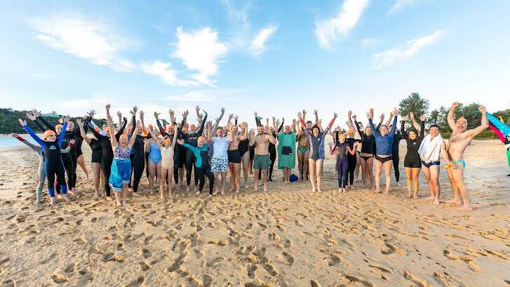 Swimmers soaking up the winter sun! Photo: DoubleTake Photographics