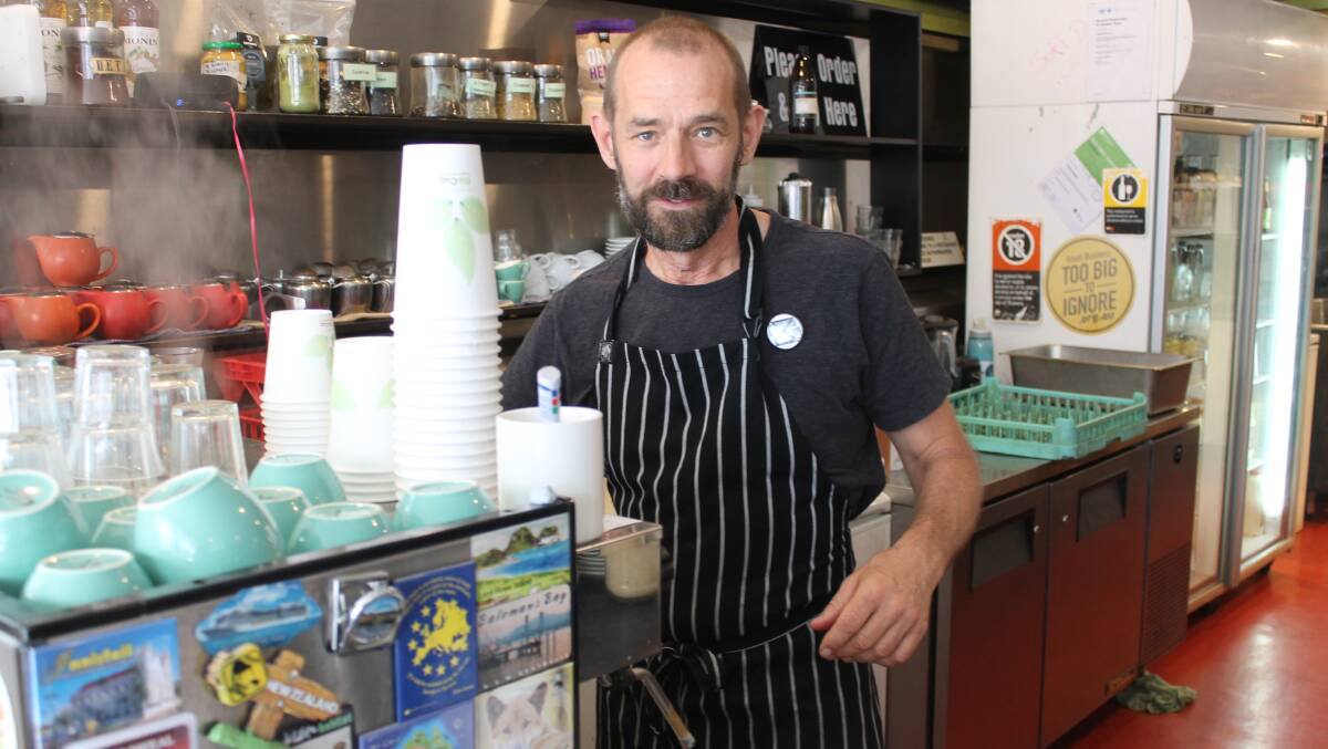 Peter Haggar from Cafe Evolve says 'business as usual' is a denial of climate change science. Photo: Ben Smyth