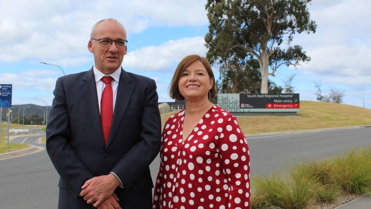 Leader of the NSW Opposition Luke Foley and Bega candidate Leanne Atkinson during a recent visit to the South East Regional Hospital