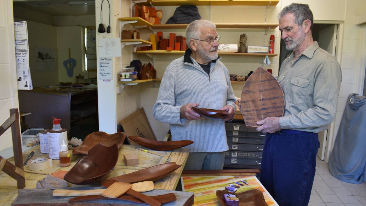 Peter Storey talks with Doug Mein about the start of a new boat bowl in she-oak.