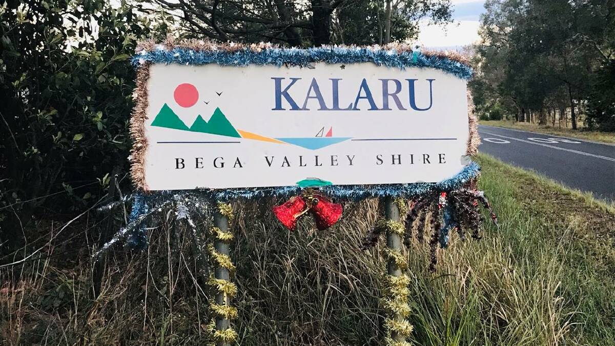 Every December, Kalaru's Tony Abrahams helps bring a smile to motorists by decking out the entrance sign with a bit of festive cheer.
