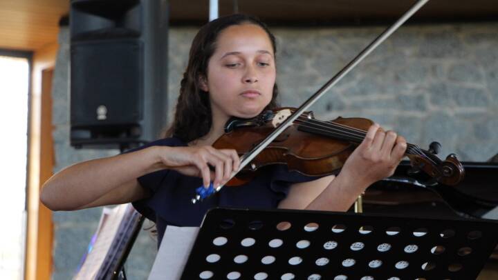 VIRTUOSO: Bega's Chantelle Bennett performs at the St Cecilia Youth Music Scholarships.