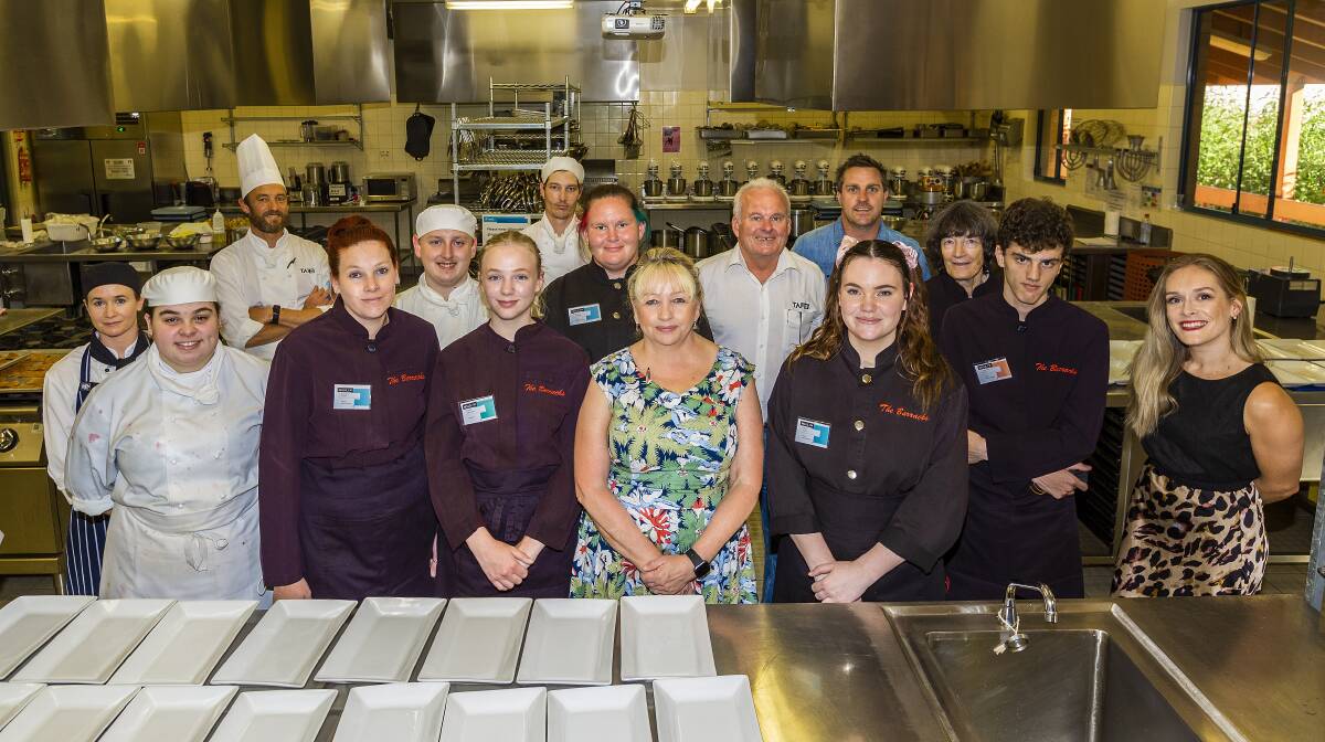 The final class of hospitality and cookery students before Bega TAFE shifts to new premises. Photo: Robert Hayson
