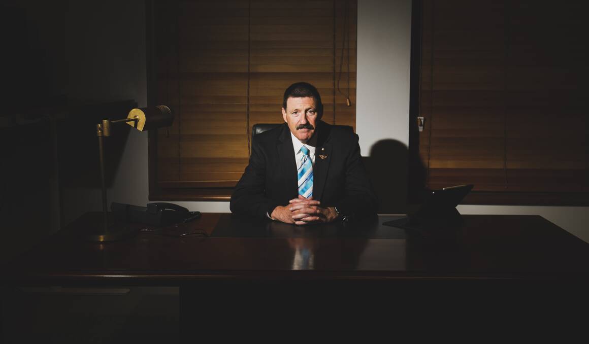 CALLING TIME: Mike Kelly announces his resignation as Member for Eden-Monaro in Canberra on Thursday. Photo: Dion Georgopoulos