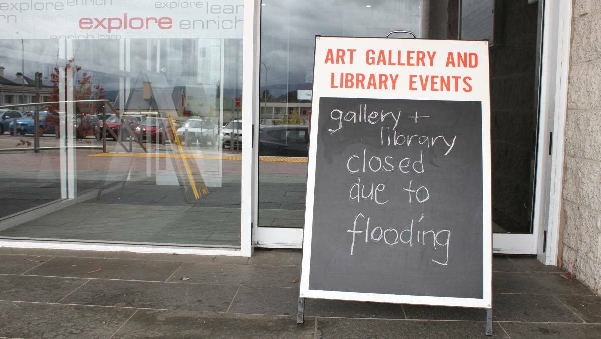 Heavy rainfall this week caused flooding and the closure of the Bega library and regional art gallery. Kiss's Lagoon also spilled over the road, temporarily closing it.