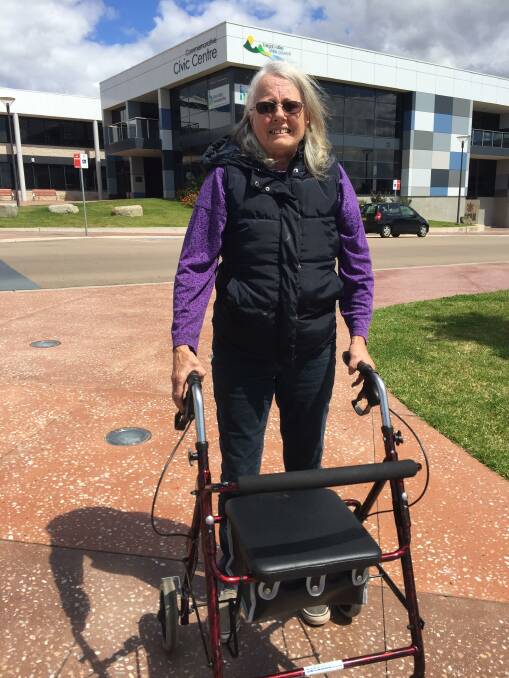 MOBILITY ISSUES: Bega's Wendy Hunter says she was "gobsmacked" by an alleged verbal slight from a Bega Valley councillor on Wednesday. Photo: Ben Smyth