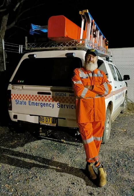Cobargo's Marty Wraight is one of the 10,000 NSW SES volunteers being acknowledged on Wear Orange Wednesday, which coincides with National Volunteers Week, May 17-23)