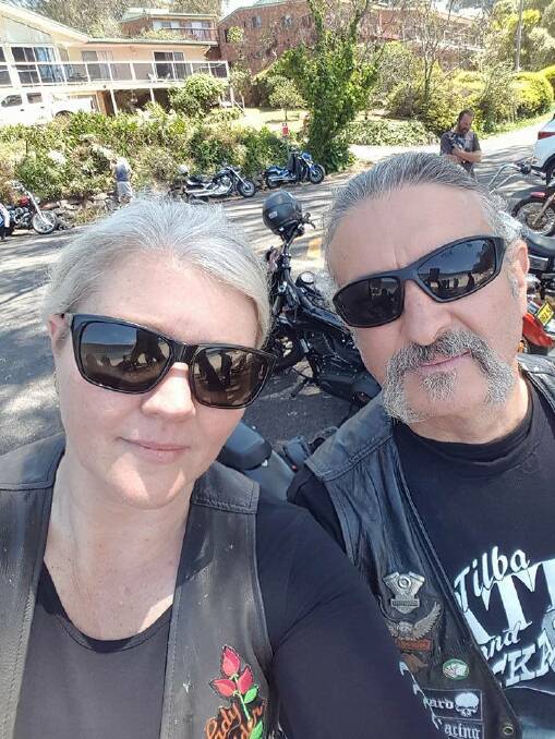 Julie and Gavin Martin on the recent Bega to Pambula Remembrance Ride as part of Mental Health Month.