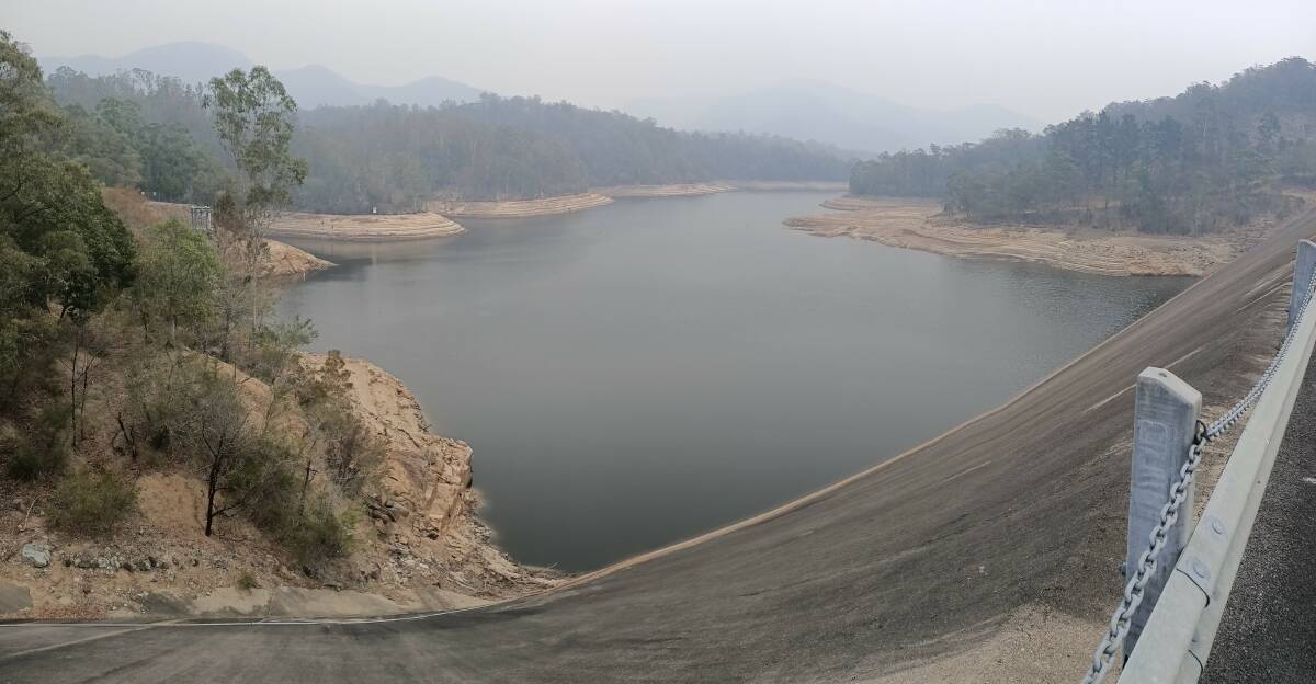 Brogo Dam is at 38 per cent capacity as of December 6, 2019. Photo: Ben Smyth