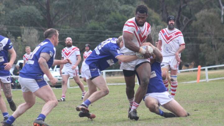 The mercy rule was invoked at Pambula as the Eden Tigers raced to a 66-6 victory over the Bulldogs. Photo: Nicole Bray