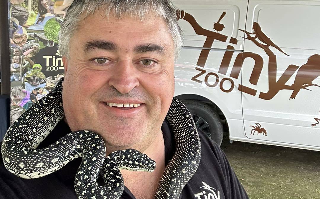 Steve Sass, director of Tiny Zoo, says air freight is "vital" for zoo operations across the country and he used the Qantas service on a weekly basis. Picture supplied