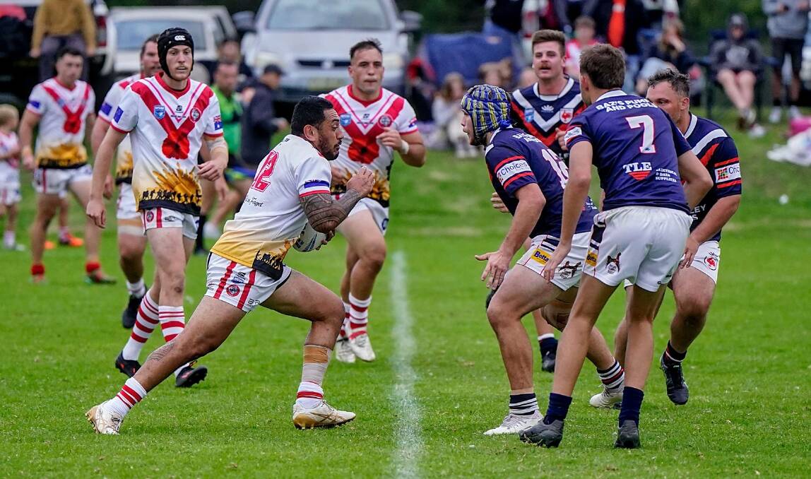 Eden v Bega during the recent Anzac Day round. While Eden had a bye this weekend, the Roosters hosted Tathra. Picture by Razorback Sports Photography.