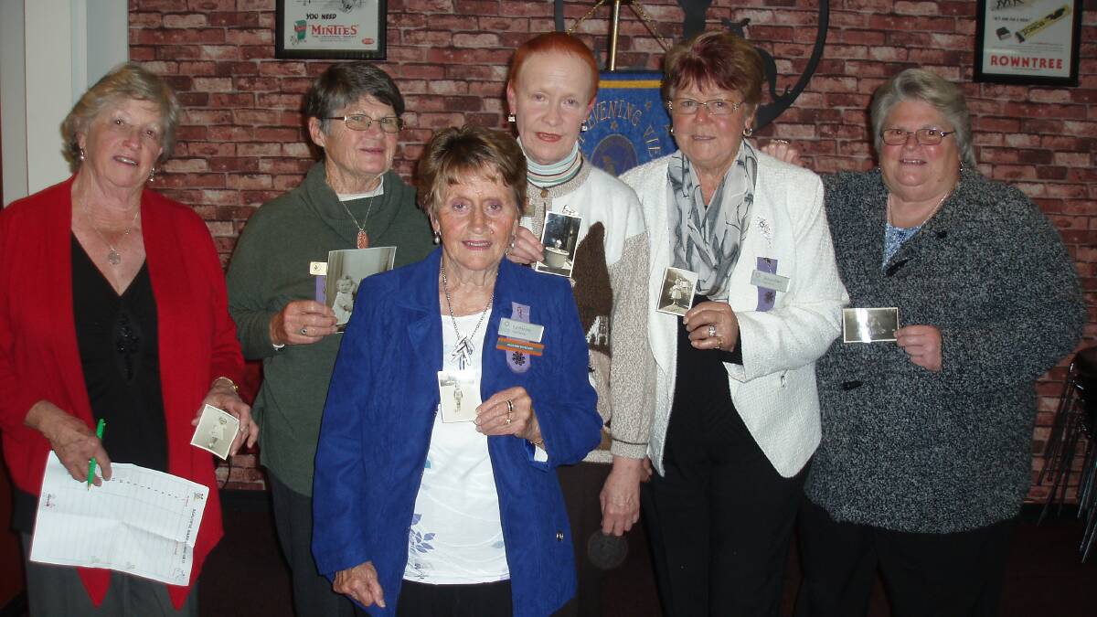 Barb Ubrihien, Sue Cotterill, Lyn Murphy, Jan Goodridge, Barb Black and Jennifer Hibburd pictured holding their baby photos that were part of the guessing competition at last months VIEW dinner.   Barb Ubrihien was also the winner of the competition.
