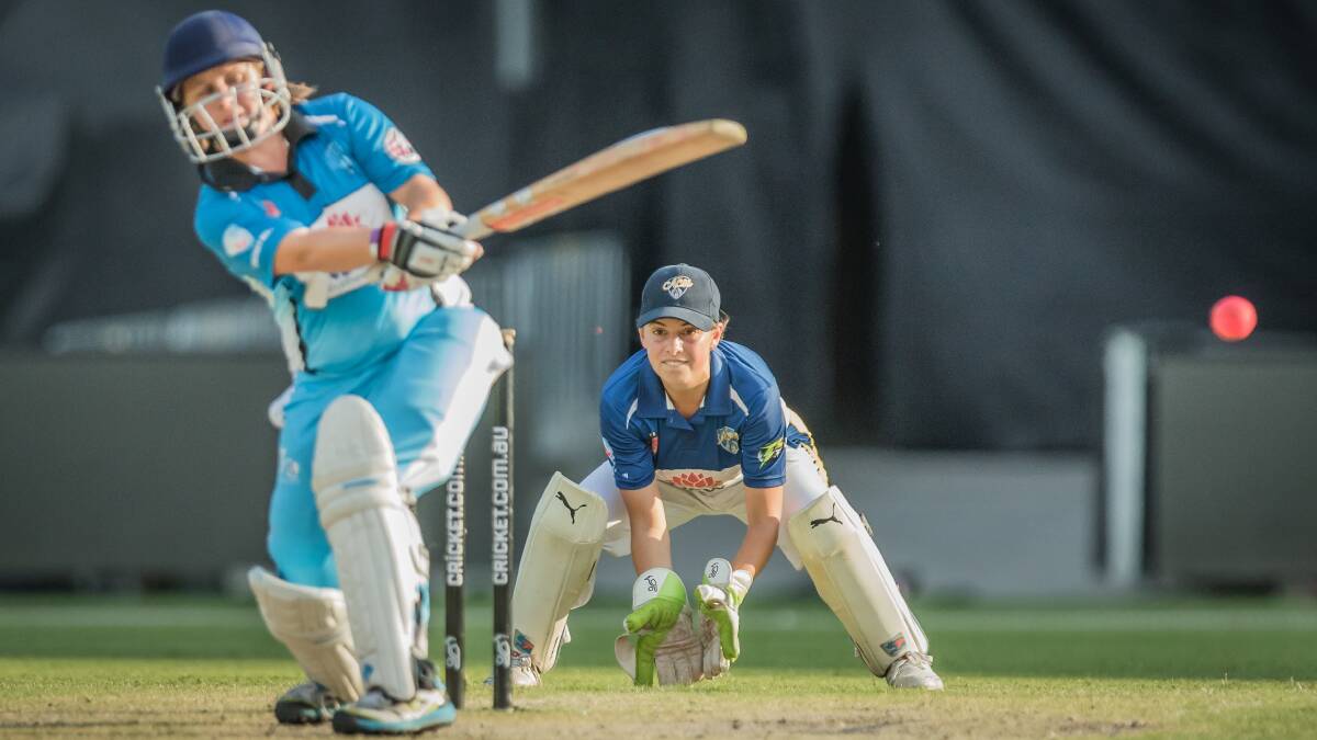 ACT Aces v Coffs Chargers Flames (batting) in the grand final. Photo: Benjamin Churcher