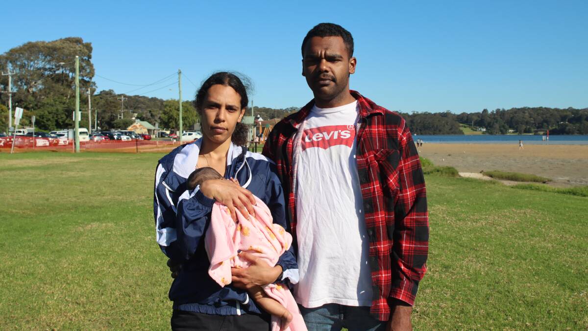 Narooma couple Samantha and Ian have been forced to live in a caravan with their two-month-old daughter due to being knocked back by countless landlords.