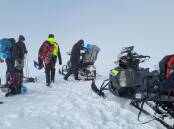 Four hikers are rescued by Alpine Operations Unit and Monaro Police officers after becoming stranded due to extreme weather conditions. Photo: NSW Police
