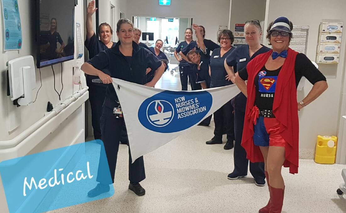 Nurses on the South East Regional Hospital medical ward wanted to celebrate International Nurses Day and the super effort they are all putting in during the COVID-19 pandemic. Instead, they face a wage freeze by the NSW government.