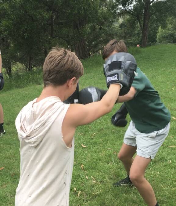 Kids boxing at 'Blast Off'. Photo supplied