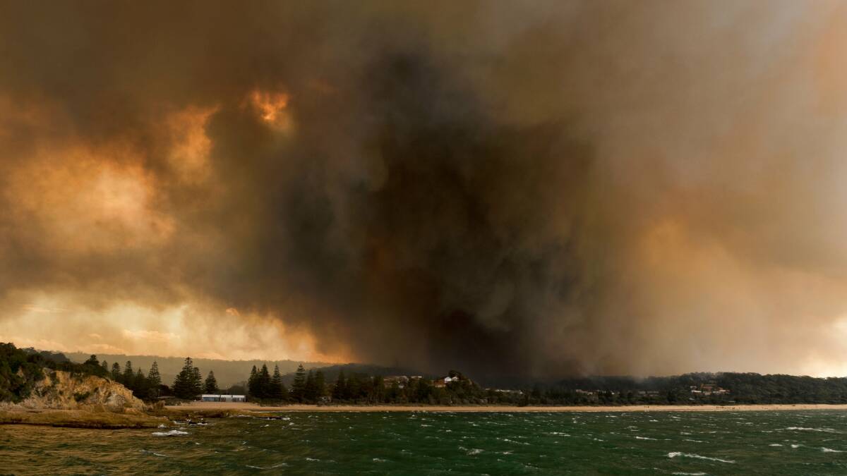 Among the first photos sent in to us by people in Tathra during the Mrch bushfire emergency was this by Katrina Walsh.