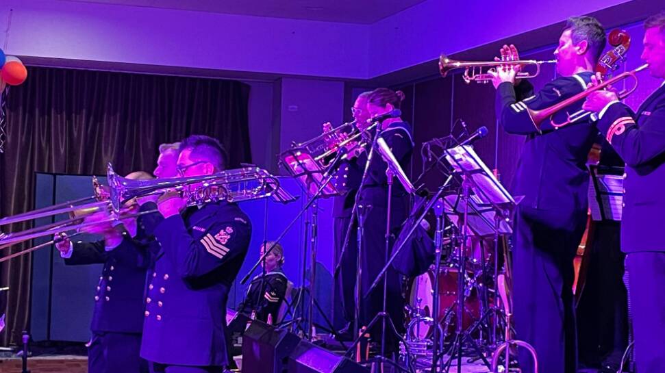 The Royal Australian Navy Band performing at Merimbula's Jazz Festival.