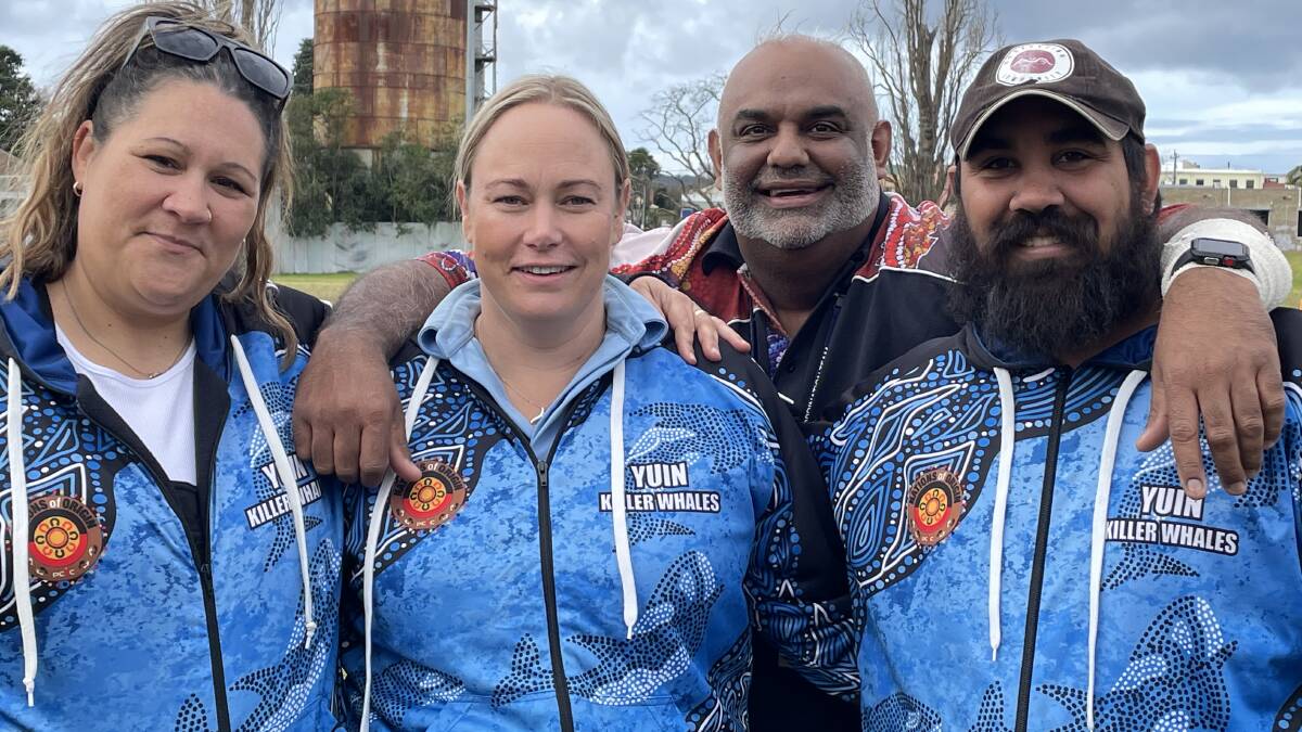 Coaches and mentors (from left) Kate Rotumah, Sarah Bancroft, Eddie Moore and Shaquille Aldridge. Photo: Supplied