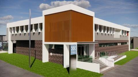 An artist's impression of the Bega Police Station under construction. Picture supplied