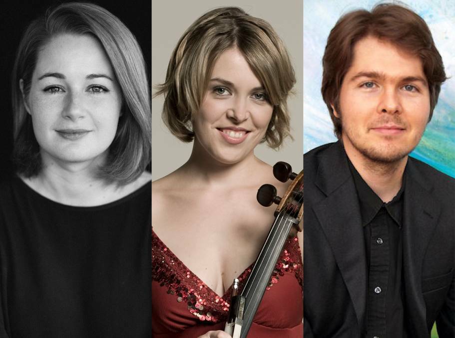 Caroline Hopson (violin), Eleanor Betts (cello) and Jeremy Eskenazi (piano) will perform for the Sapphire Coast Music Society's latest show.