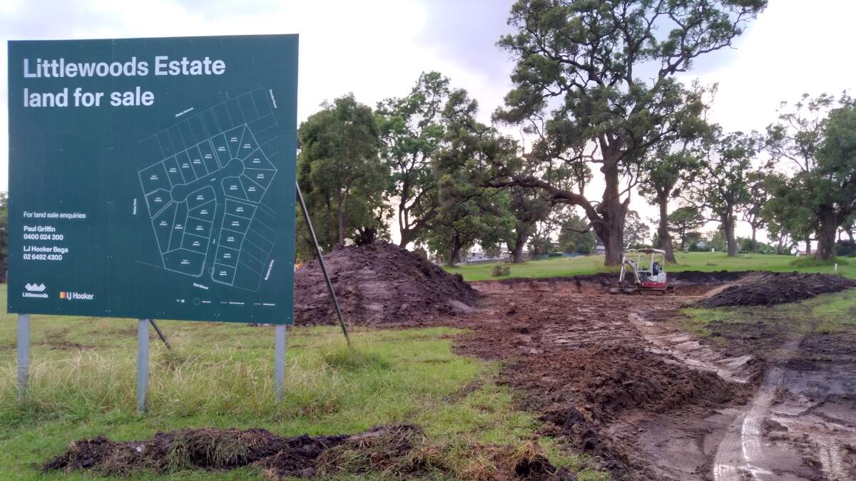 QUESTIONS RAISED: Initial site investigation work at the new Littlewoods Estate on East St, Bega.