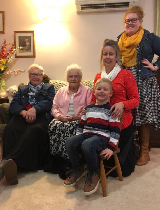 It was a very special Mother's Day for Bega's Una Umbers with five generations gathering to celebrate. 