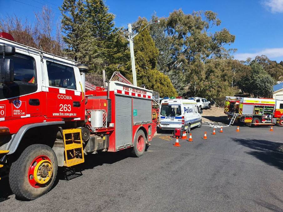 Operation underway at a residential property at Cooma. Image: Fire and Rescue NSW.