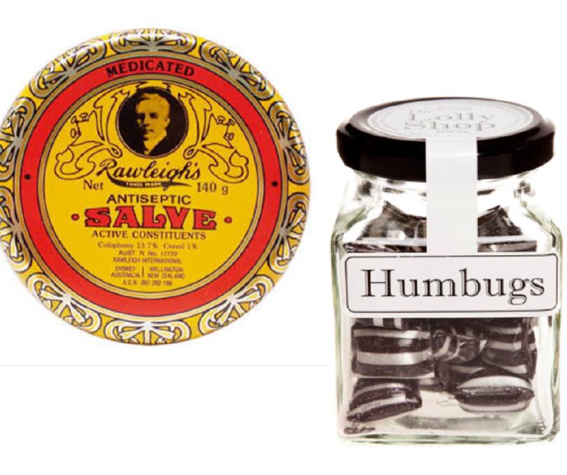 An image of Rawleigh's antiseptic cream and a jar of Humbugs similar to what Ray Speechley was carrting on the day of his disappearance. 