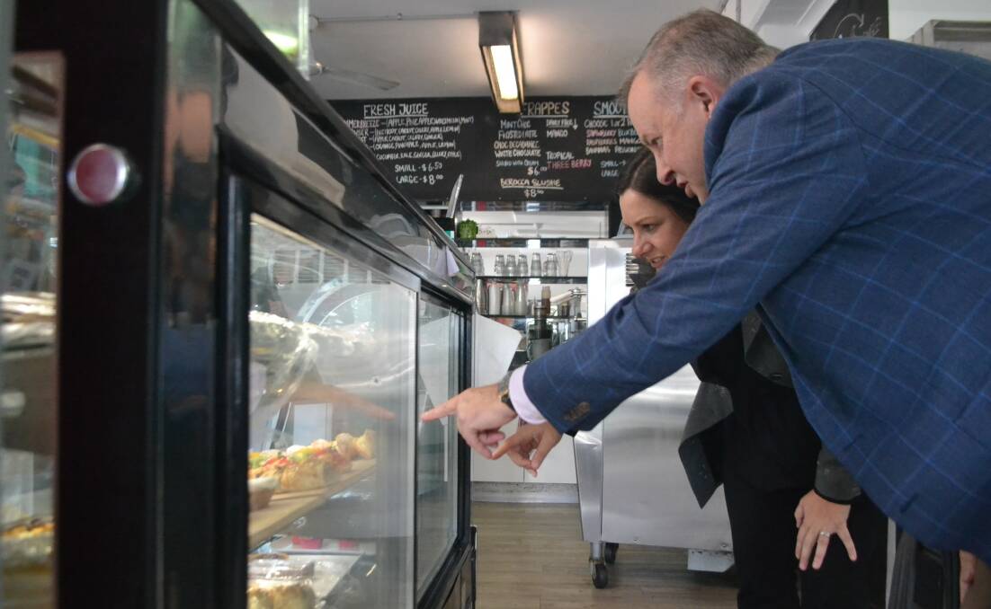 Labor leader Anthony Albanese and Eden-Monaro candidate Kristy McBain talked to business owners in Narooma about the journey ahead after bushfires, drought, floods and now COVID-19. 