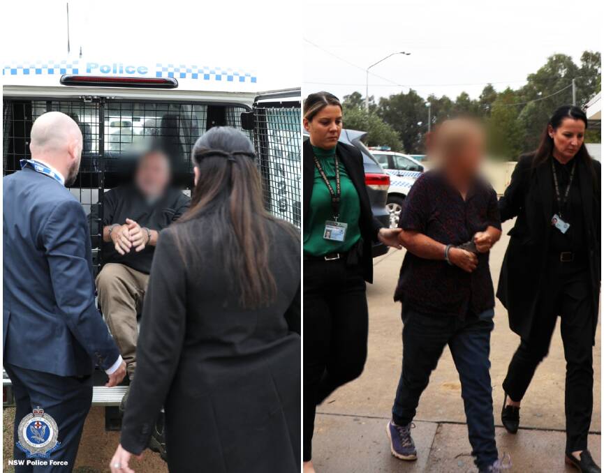 Robert and Anne Geeves appeared in Cowra Local Court on Thursday charged murder. They are pictured here during their arrests. Photo NSW Police.