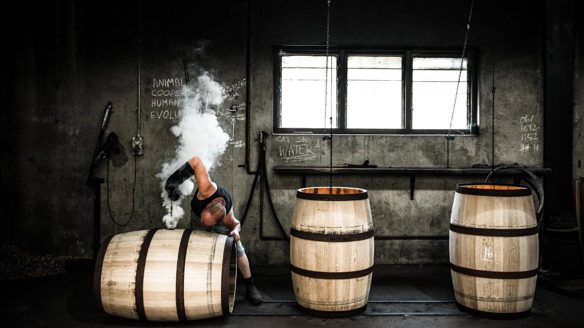 Preserving hundreds of years of tradition … Yalumba’s famous cooperage. 