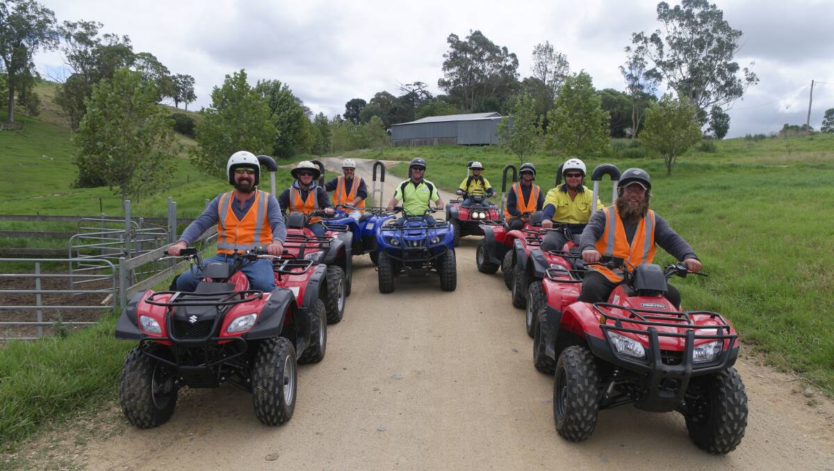LEAD THE WAY: Bega dairy farmers and workers brush up on their quad bike safety skills at Kimber Farm during a week-long training program. 