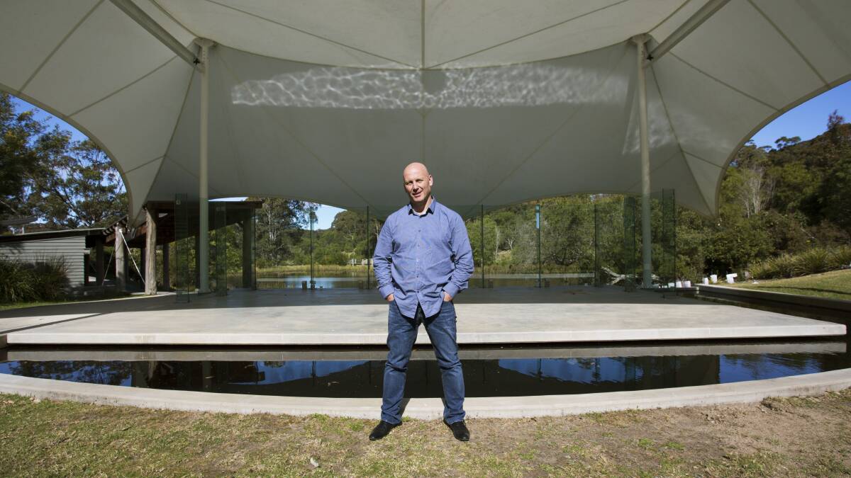 Four Winds artistic director James Crabb at the central site of the Easter Festival, known as "Nature's Concert Hall." Photo: Chris Sheedy