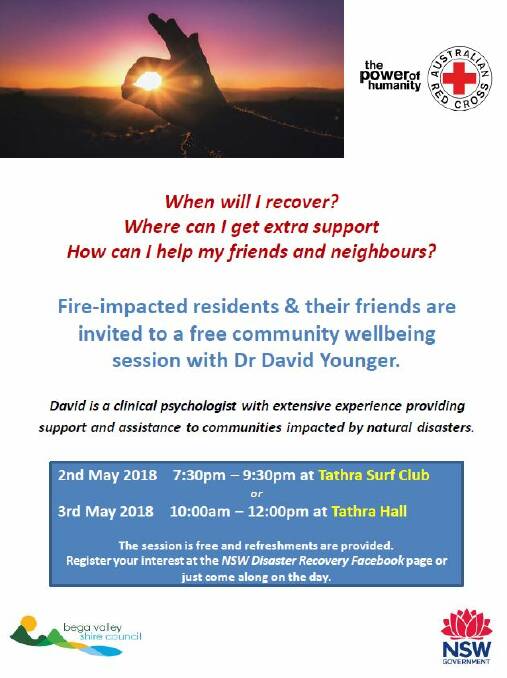 The Community Wellbeing sessions flyer.