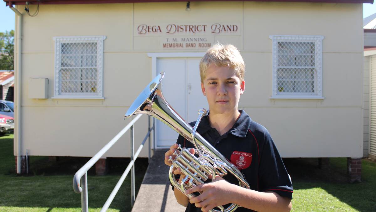 NEW TUNE: A new tenor horn and funding toward an upcoming international band tour is helping 12-year-old Jamie acheive his musical ambition. 