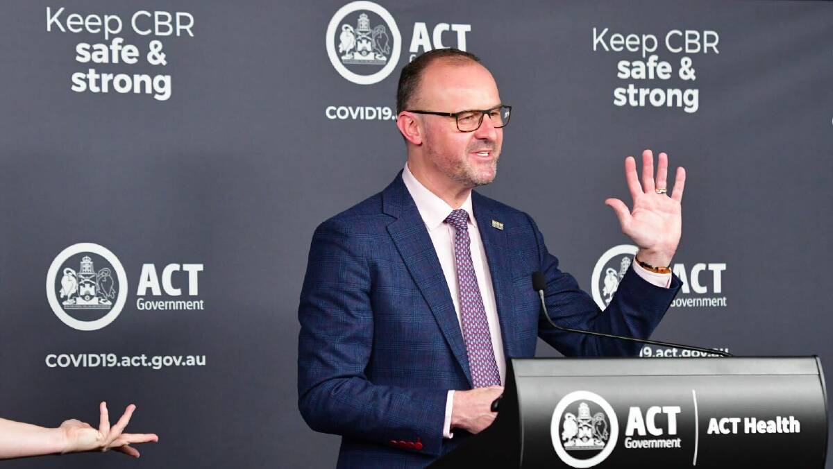 ACT Chief Minister Andrew Barr says he is not interested in having arguments about poo with NSW Deputy Premier John Barilaro. Picture: Elesa Kurtz 