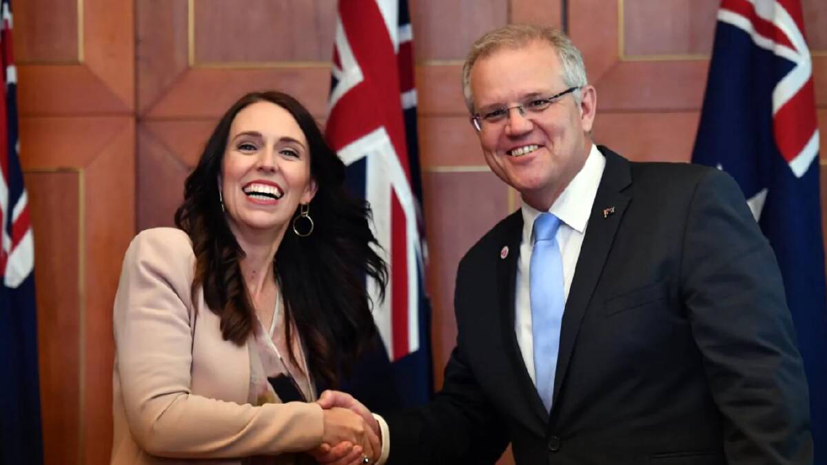 New Zealand's Prime Minister Jacinda Ardern and Australia's Prime Minister Scott Morrison.