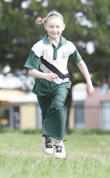 Early steps: Jessica Hull as a Year 6 student of Albion Park Primary School back in 2008. Picture: Dave Tease 