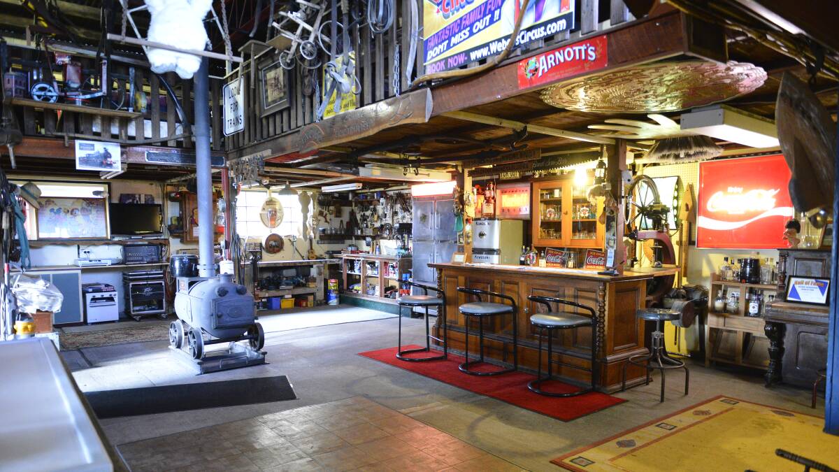 The Shed has a mezzanine level, bar, work space, dancefloor and tons of collectables. Picture: Sage Swinton