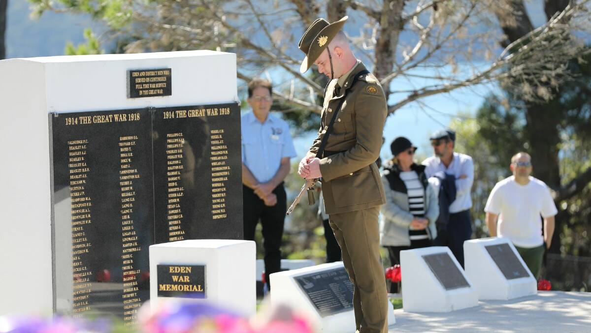 Last year Members of the Australian Defence Forces who assisted the region during Black Summer returned to Eden and Mallacoota on Sunday to take part in local Anzac Day services. Photo: ADF 