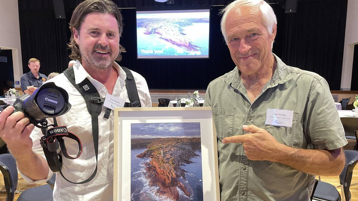 David Rogers who took the photo which was presented to Stan Soroka for being named outstanding contributor to tourism for 2023. Picture by Denise Dion